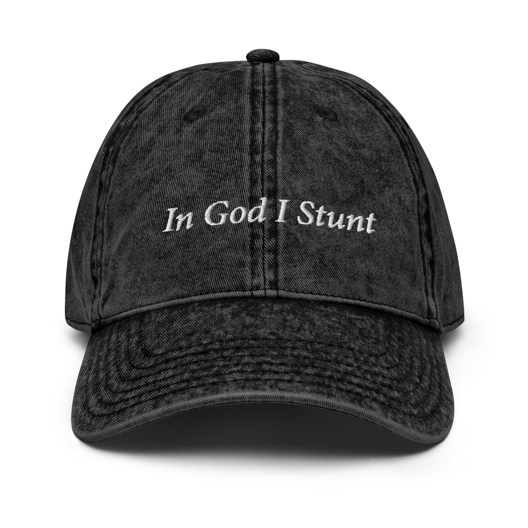 In God I Stunt Vintage Cotton Twill Cap